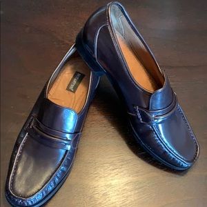 Botany 500 shoes men’s dark brown leather Slip on